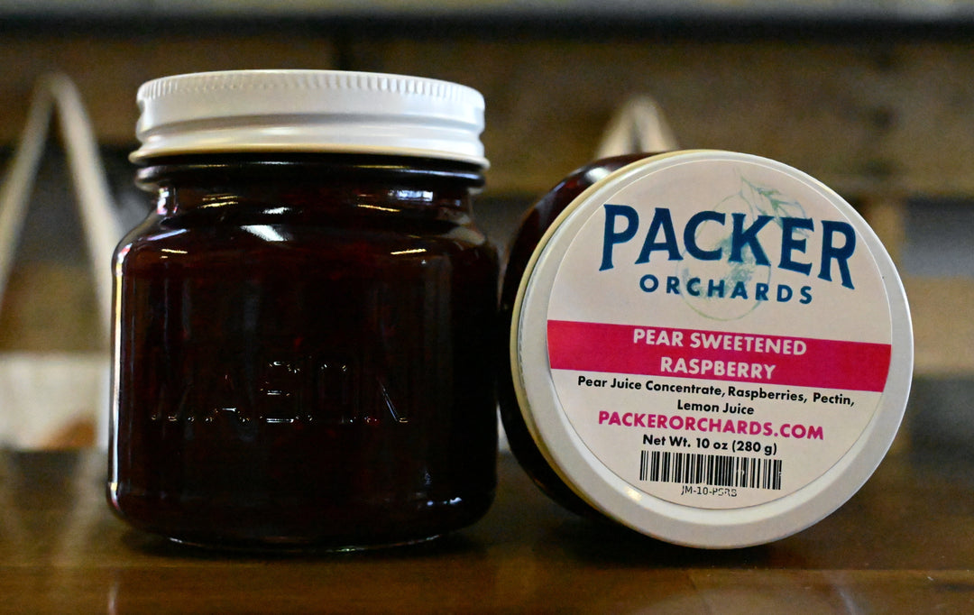 Pear Sweetened Raspberry Jam