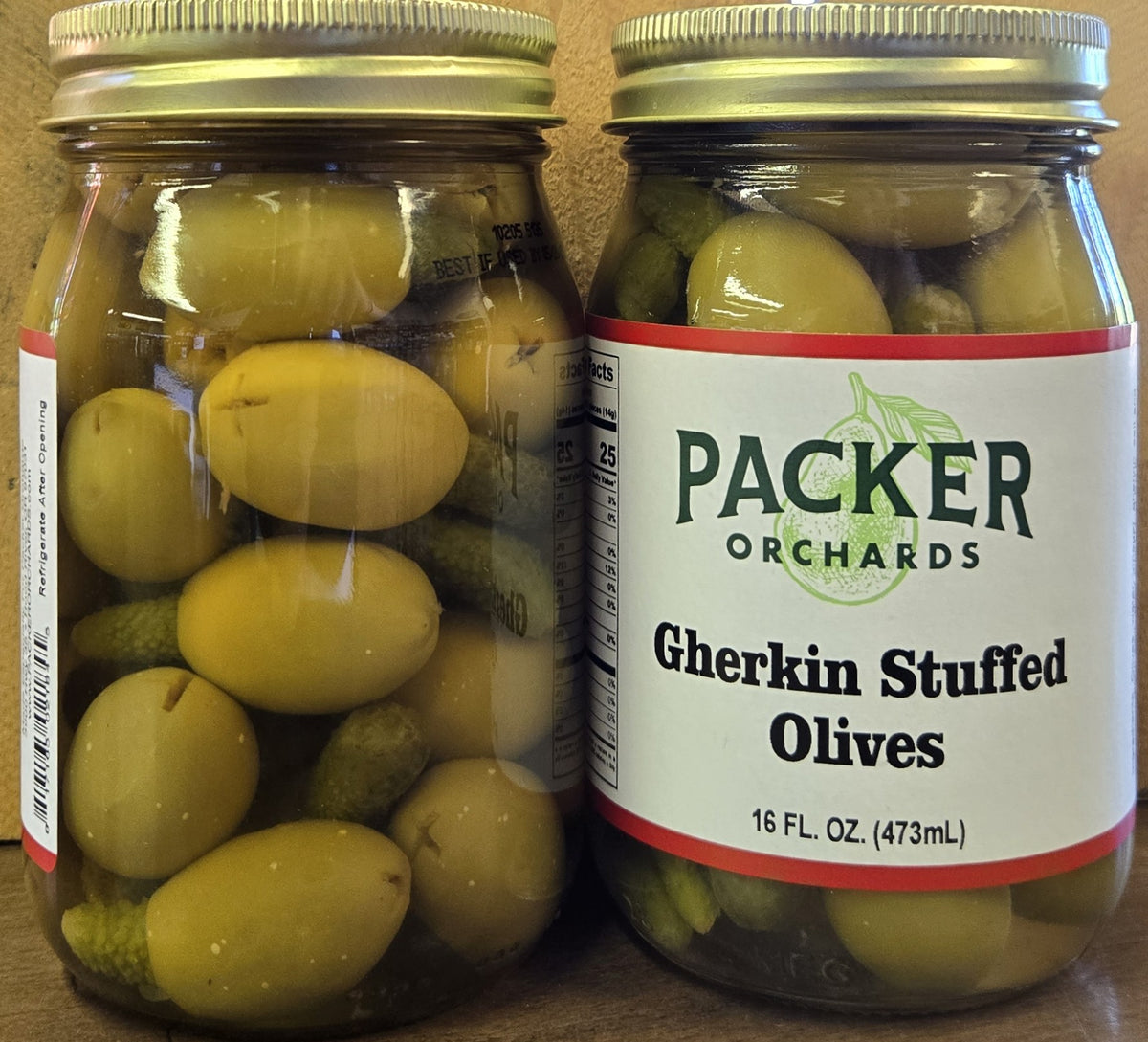 Gherkin Stuffed Olives – Packer Orchards
